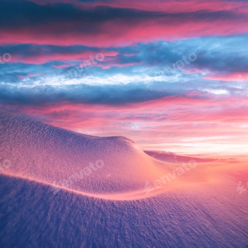 Preview: Fantastic winter landscape in snowy mountains