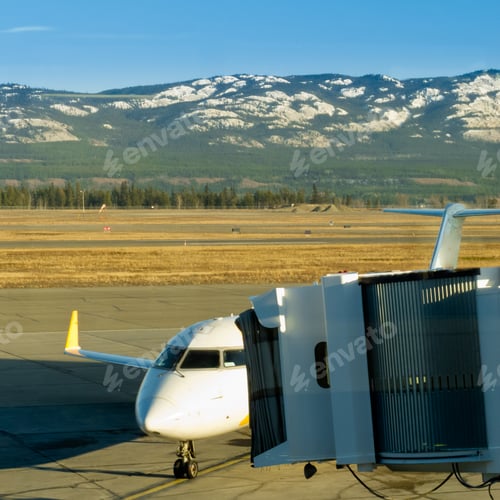 Preview: Aircraft docked at Whitehorse airport Yukon Canada