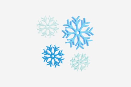 Preview: Snowflake 3D Icon for Winter and Christmas