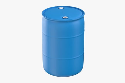 Preview: Blue Plastic Drum: Clean and Weathered