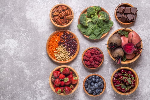 Preview: Healthy foods high in antioxidants.