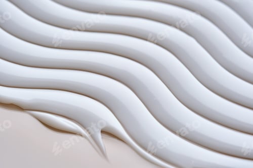 Preview: Beautiful waves of cream close-up. Beauty background.