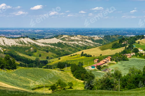 Preview: Rural landscape along the road from Sassuolo to Serramazzoni, Emilia-Romagna.
