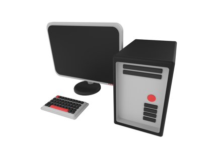 Preview: Streaming PC Setup 3D Illustration