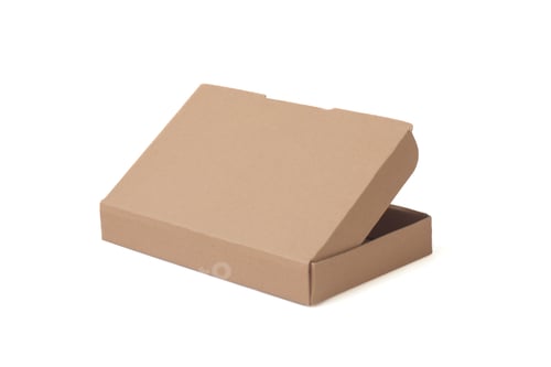 Preview: A simple brown cardboard box isolated on white background.