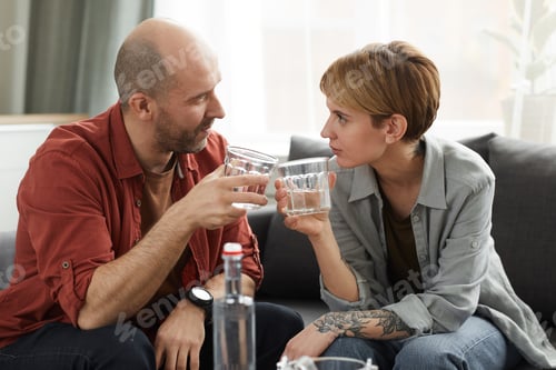 Preview: Couple drinking scotch and talking