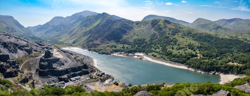 Preview: Dinorwig slate quarry and Llyn Peris lake, Snowdonia, Wales