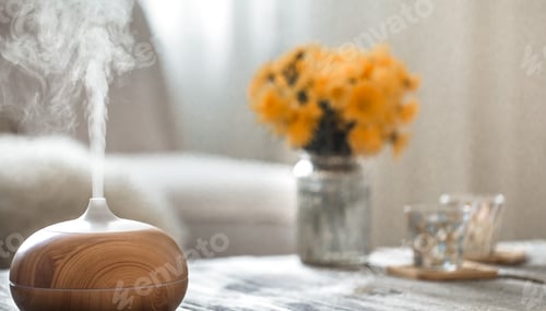 Preview: Humidifier on the table in the living room.