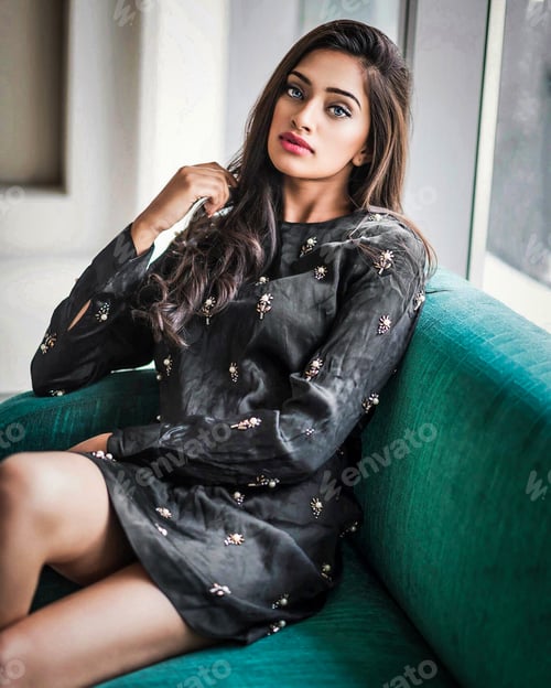 Preview: Beautiful Portrait of Young & Elegant Woman Posing