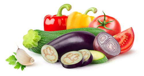 Preview: Isolated ratatouille ingredients