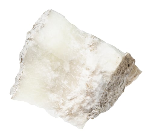 Preview: raw pinnoite mineral isolated on white