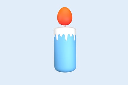 Preview: Candle 3D Illustration
