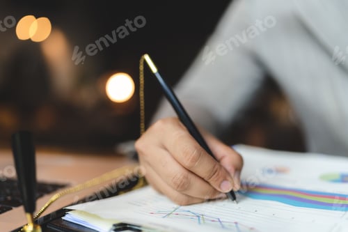 Preview: business approve and certificate concept, confirmation of business marketing document permit