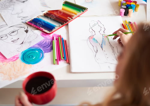 Preview: Shot of sketches in progress