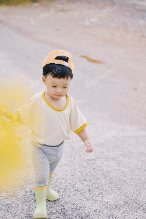 Preview: Cute Boy playing in the park, Sweet Little baby boy enjoying