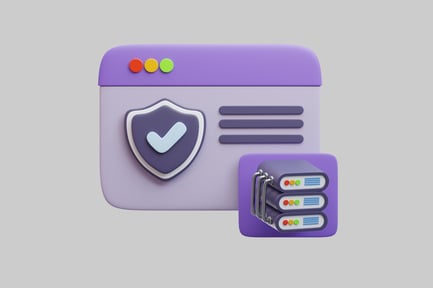 Preview: Server security cartoon style illustration