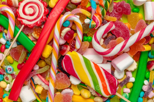 Preview: closeup of mixed candies