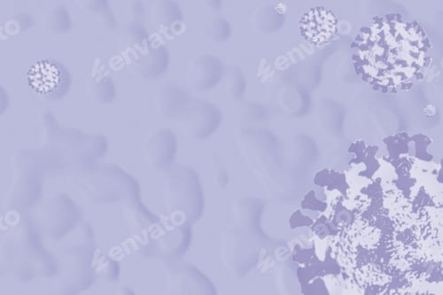 Preview: Illustration of Virus Molecules on Patterned Background