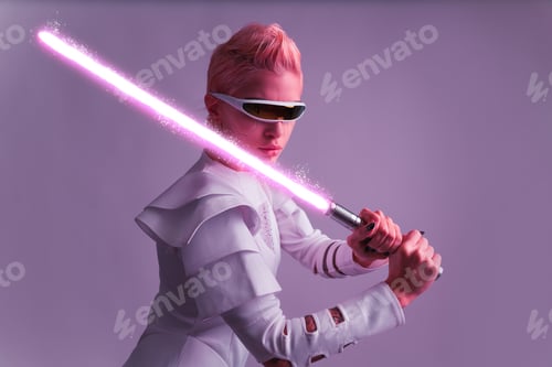Preview: Representation of a bionic super human with advanced technology parts