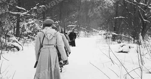 Preview: Men Dressed As White Guard Soldiers Of Imperial Russian Army In