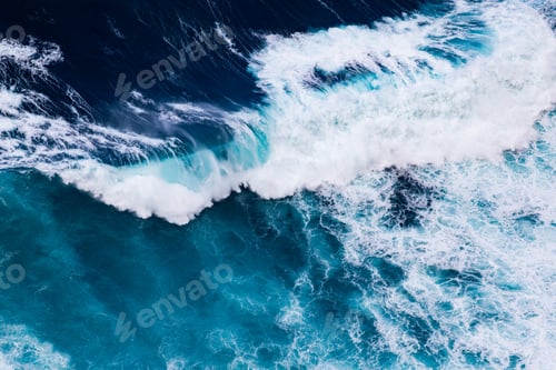 Preview: abstract aerial view background of blue waves