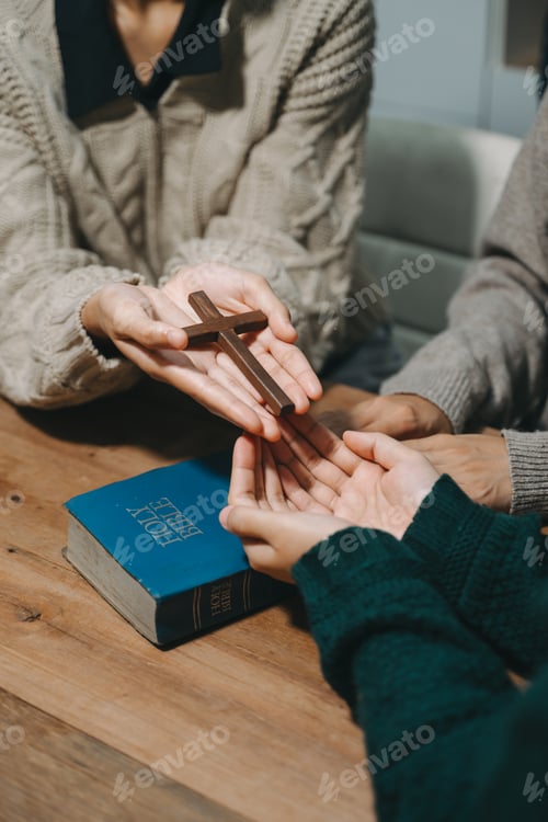 Preview: Christians are congregants join hands to pray and seek the blessings of God.