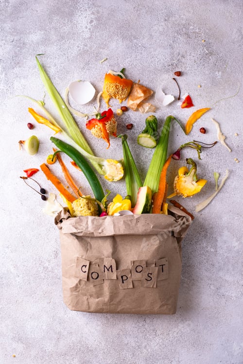 Preview: Vegetable waste for making compost. Zero waste concept