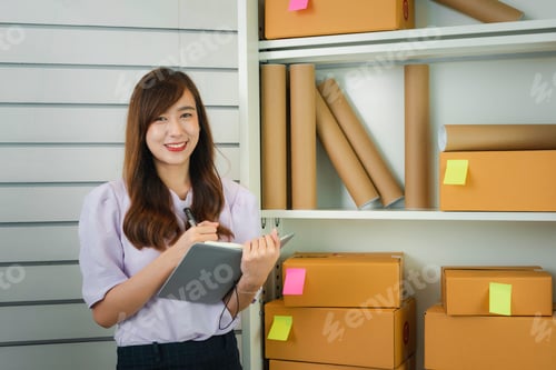 Preview: Starting small businesses SME owners female entrepreneurs Ordering numbers, receiving and reviewing