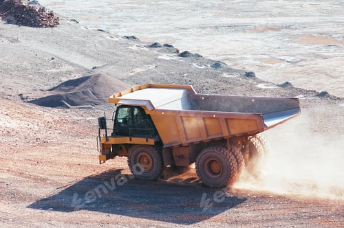 Preview: empty dumper truck driver in a stone quarry.