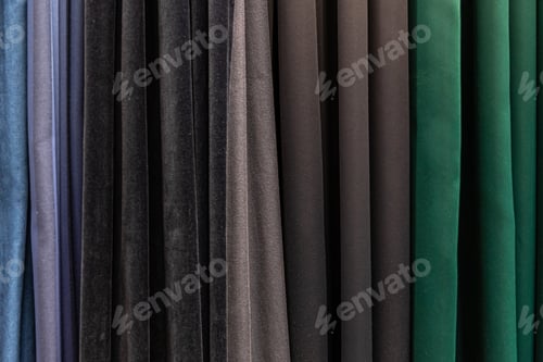 Preview: Abstract Fabrics in Shades of Blue and Green