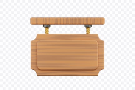 Preview: 3D Wooden Signboard