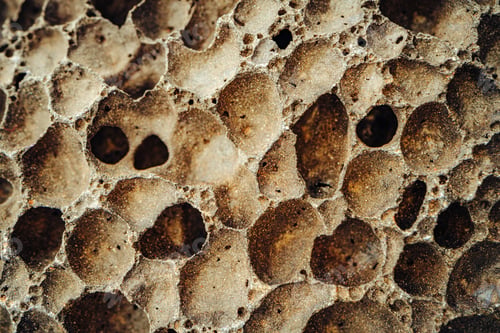Preview: Foam concrete block wall texture close up