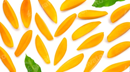 Preview: Tropical fruit, Mango on white
