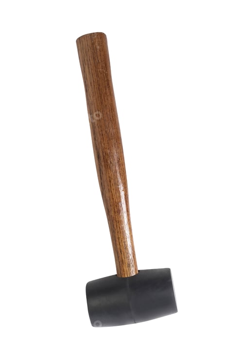 Preview: Hammer rubber on white background