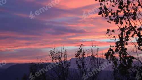 Preview: Relaxing sky view, beautiful pink sunset