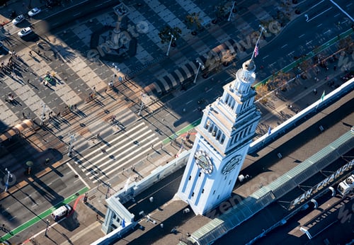 Preview: Aerial view of the Ferry Building in San Francisco