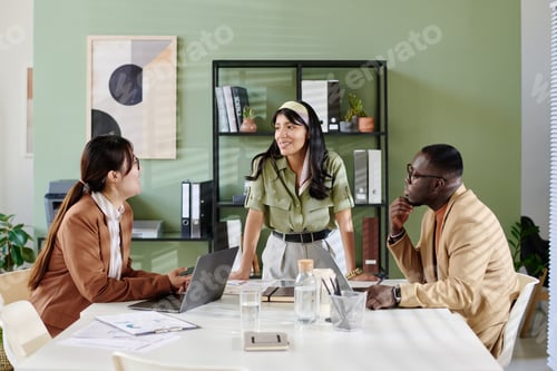 Preview: Discussing Business Strategy in Modern Office