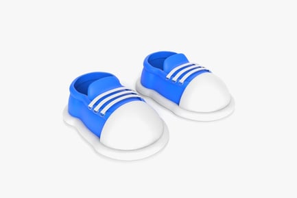 Preview: Stylized Blue Cartoon Sneakers