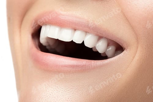 Preview: Female mouth with a beautiful white teeth