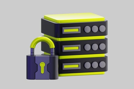 Preview: Secure Data Server Stack 3D Illustration