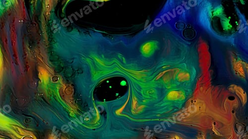 Preview: Close up of colorful gradient background of oil paint surface, art concept. Stock footage. Beautiful