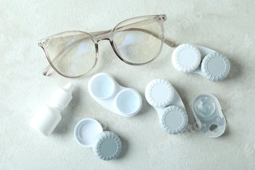 Preview: Concept of contact lenses for eyes, health care