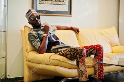 Preview: Portrait of stylish black african american man
