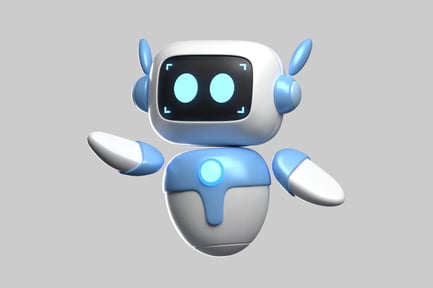 Visualização: Bot de desenho animado amigável