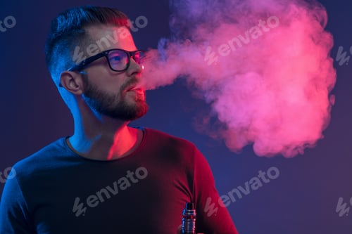 Preview: Vaping e-liquid from an electronic cigarette