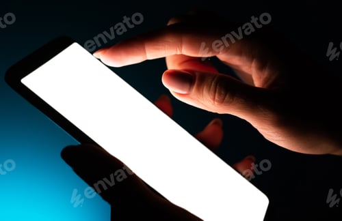 Preview: Smartphone with active blank screen