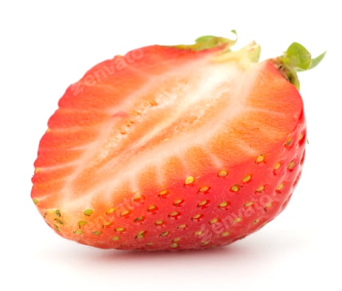 Preview: Strawberry isolated on white background closeup