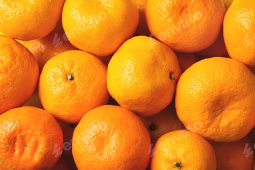 Preview: Many ripe tangerines as background, top view