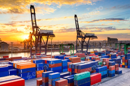 Preview: Industrial Port At Dawn At The Port Of Casablanca, Morocco.