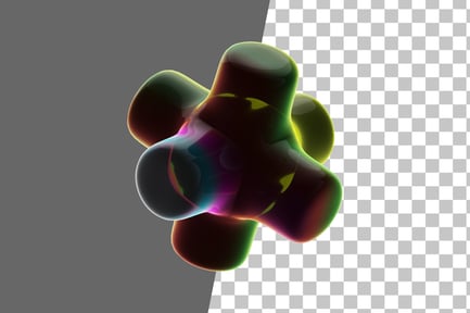 Preview: Six Cilinder Neon Abstract 3D Icon